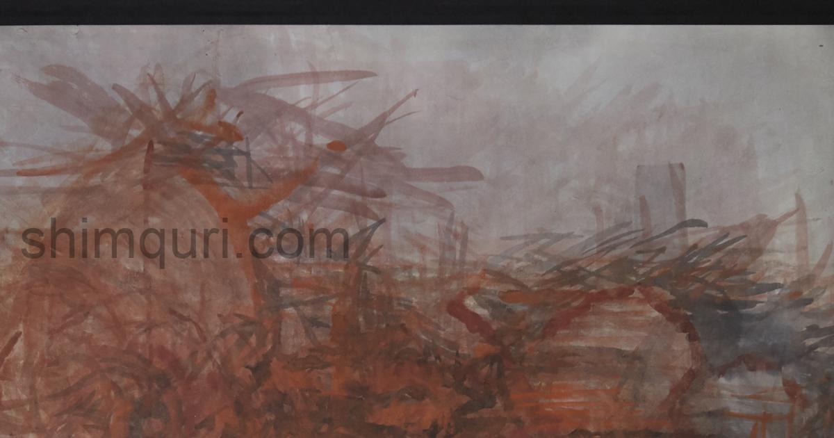 向こうから吹き抜けてこちらへ；それを観る人々 Something’s coming in through the grid lines net-like